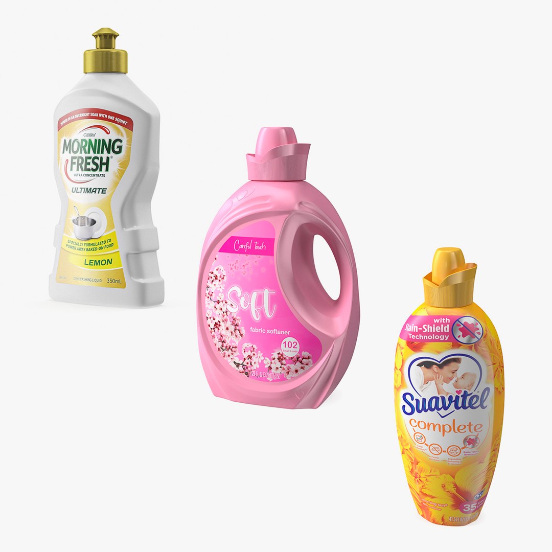 Cleaning Liquids Collection 3D model preview