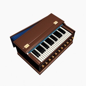 3d eastern keyboard harmonium