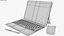 Microsoft Surface Pro 12 inch All Colors Rigged Animated 3D model