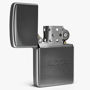 classic zippo lighter rigged 3D