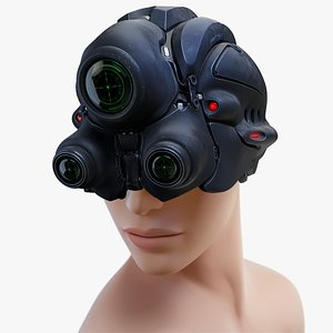 3d model sci-fi helmet 2