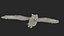 great horned owl flying 3D