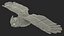 great horned owl flying 3D
