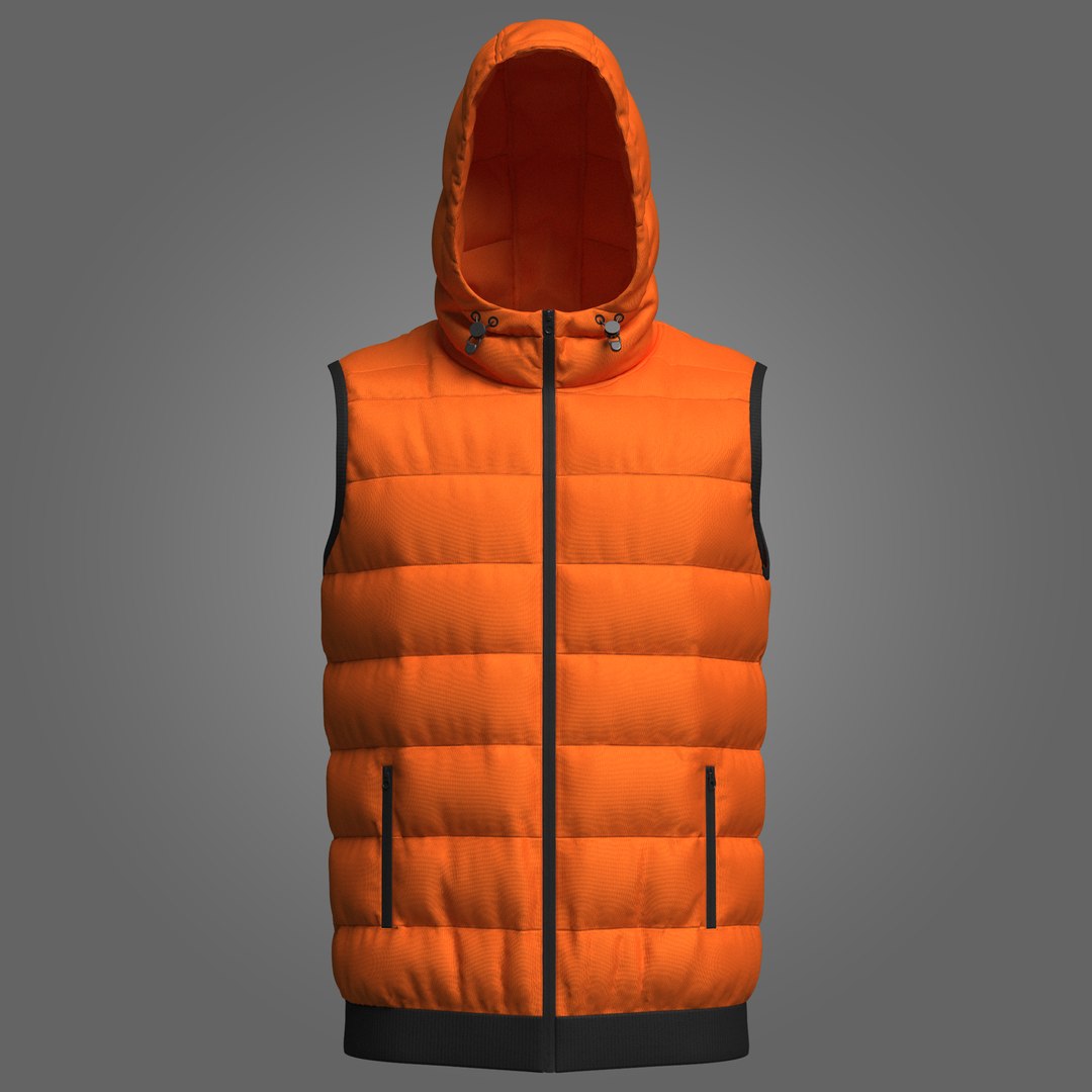 Puffer Hooded Vest 3D Model 3D Model - TurboSquid 2235576