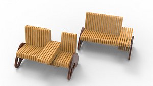 Modern Bench 3D model