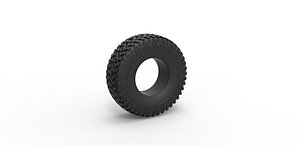 Diecast offroad tire 30 Scale 1 to 25 3D model