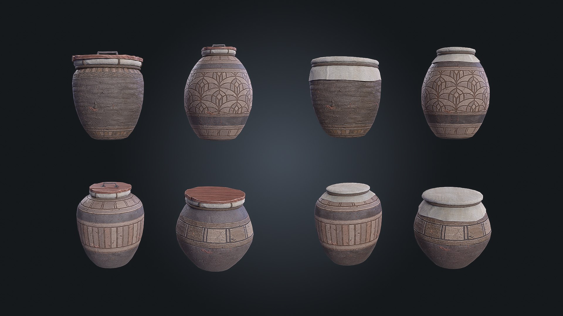 Ancient Egyptian Vessels V1 Pottery Game Ready PBR model https://p.turbosquid.com/ts-thumb/8U/FmReBc/SA/img_5/jpg/1789153689/1920x1080/fit_q87/d9415c3ceedfb60186df976f0f5ff6ca26e2f38d/img_5.jpg