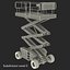 3d engine powered scissor lift model
