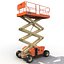 3d engine powered scissor lift model
