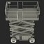3d engine powered scissor lift model
