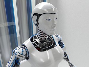 3d robot woman d2016 model