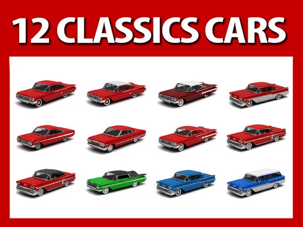 Collection 12 Classics cars Chevrolet
