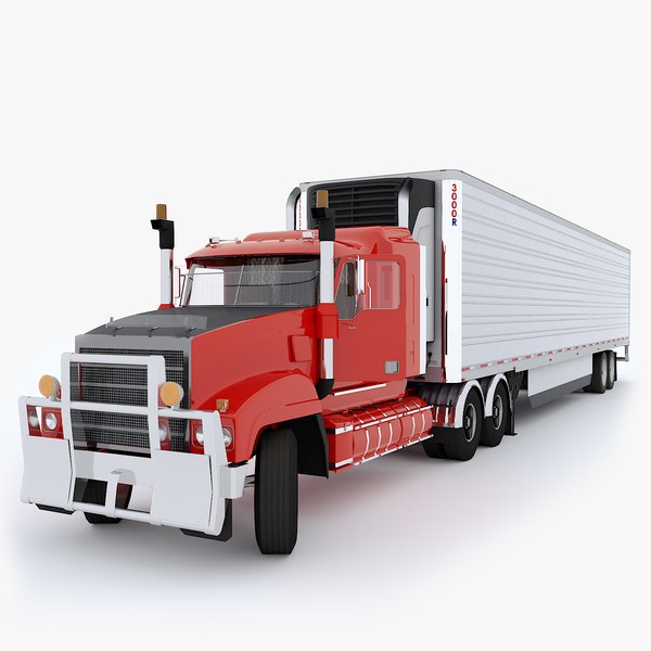 Industrial Truck with Trailers 3D model