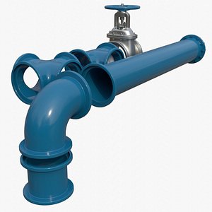 Industrial Pipes 6A 3D model