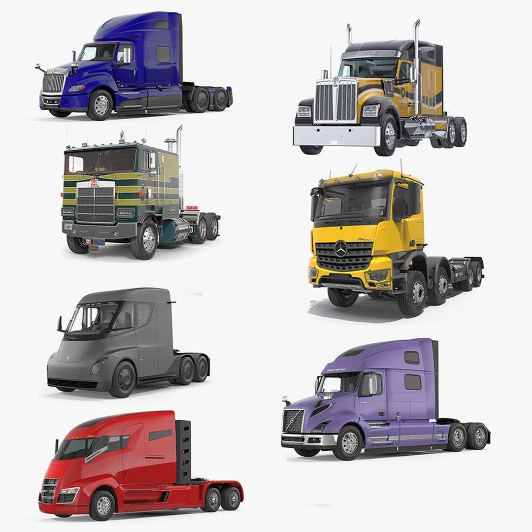 Semi Trucks Collection 3D model preview