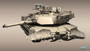 m-1a2 abrams tank 2 3d model