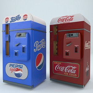 3D cola pepsi vending machine model