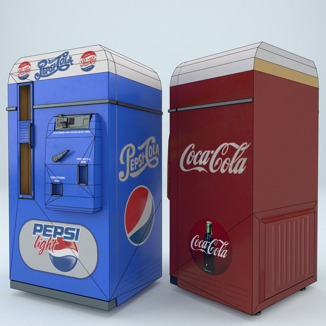 3D Cola Pepsi Vending Machine Model - TurboSquid 1440045