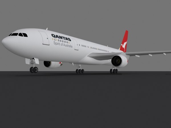 Airbus A330-300 Qantas 3d Lwo