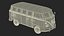 3D model Classic Volkswagen Type 2 Bus Rigged