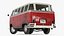 3D model Classic Volkswagen Type 2 Bus Rigged