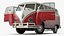 3D model Classic Volkswagen Type 2 Bus Rigged