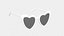 Eyewear Heart Frame Sunglasses