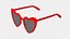 Eyewear Heart Frame Sunglasses
