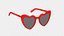 Eyewear Heart Frame Sunglasses