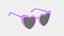 Eyewear Heart Frame Sunglasses
