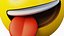 Dummes Gesicht Emoticon Emoji oder Smiley