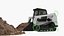 3D Skid Steer Loader with Operator and Earth Load Rigged