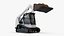 3D Skid Steer Loader with Operator and Earth Load Rigged