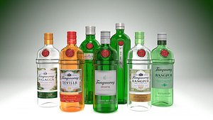 tanqueray - bottles pack 3D model