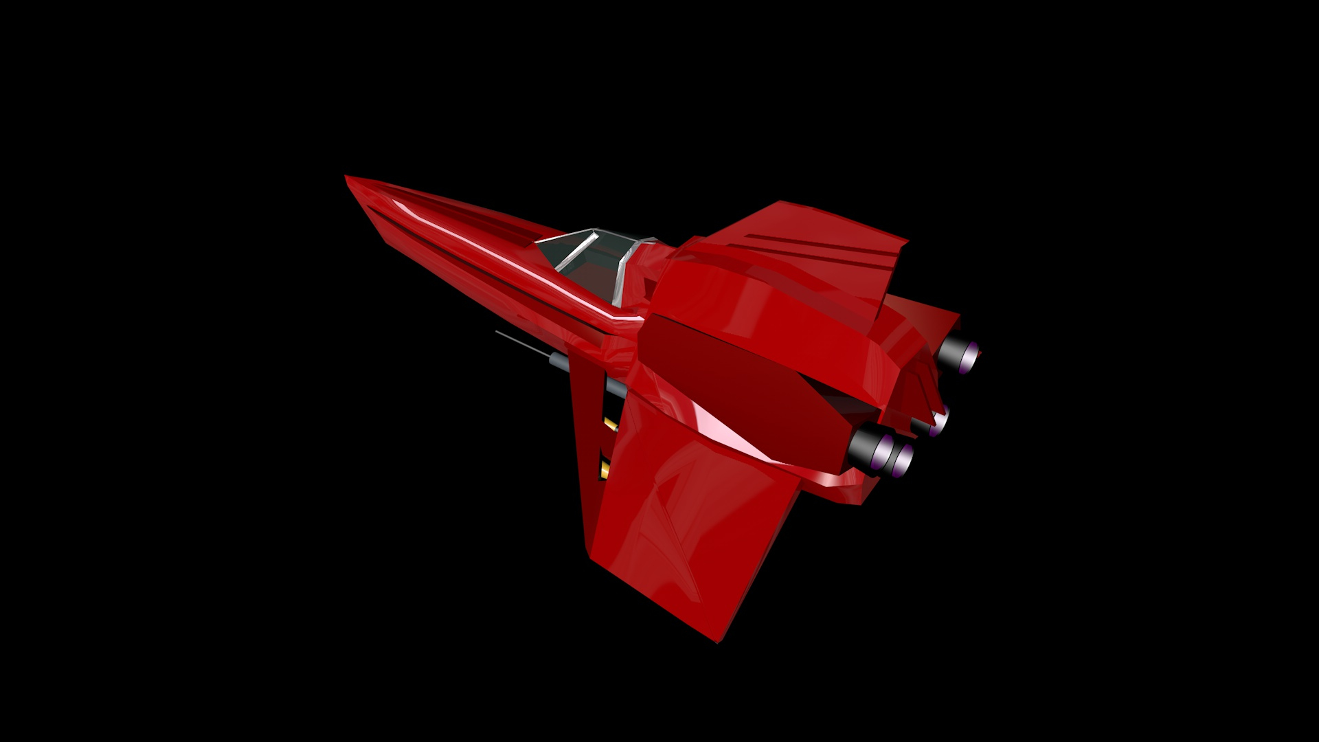 Jet fighter Red 3D model - TurboSquid 1844581