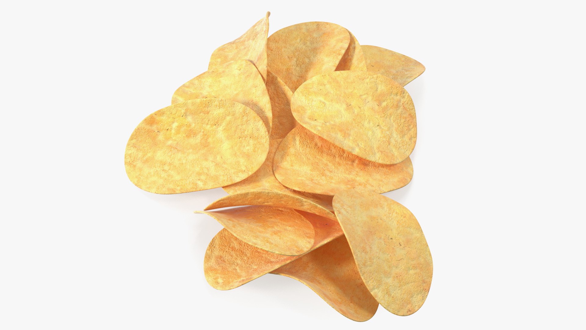 Bunch of Potato Chips 3D model preview