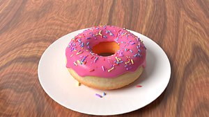 Strawberry donut model 3D model