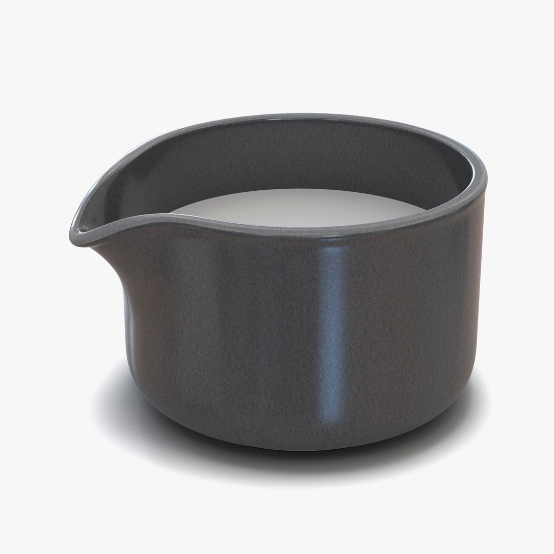 Pitcher Creamer Black 3D Model 3D model preview