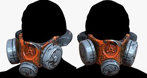 3D Gas mask respirator scifi futuristic 3D model