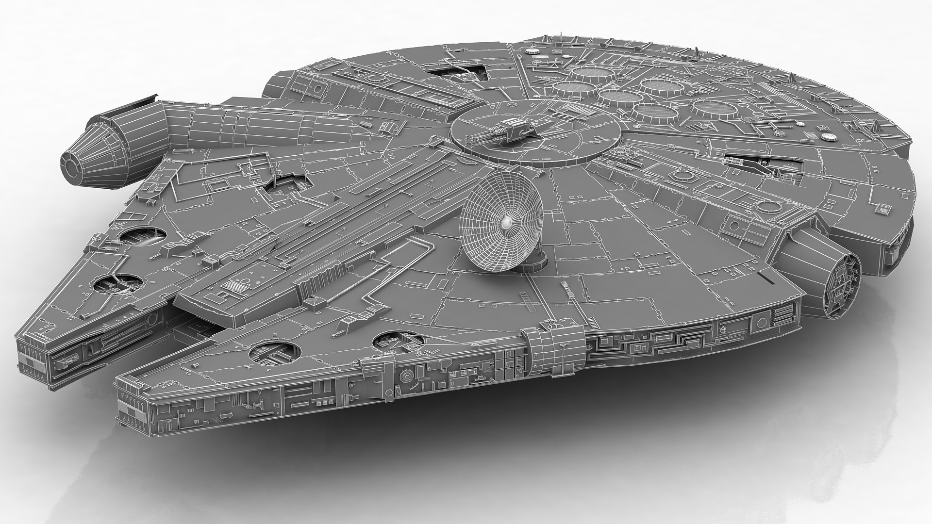 3D Starwars Falcon Millennium - TurboSquid 1622915