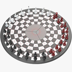 3 Player Chess board - Games Collection 3D model 3D printable