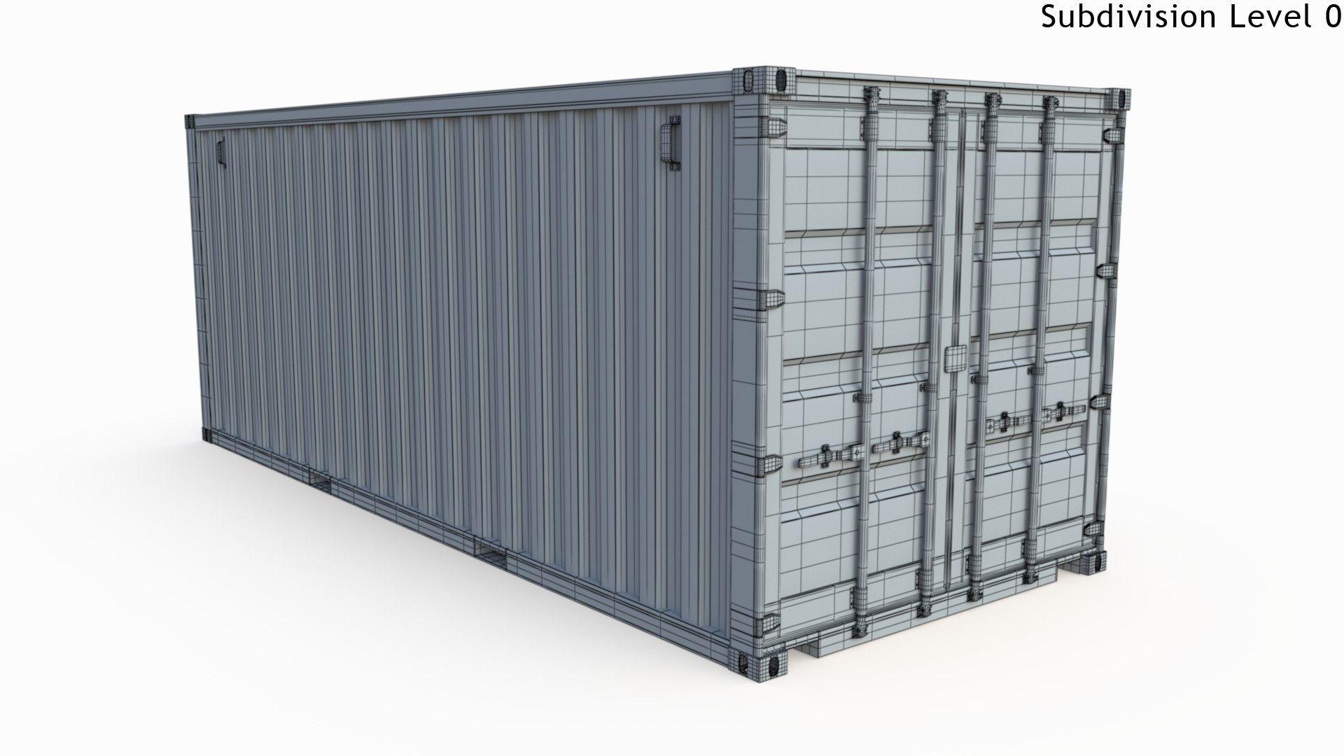 3D Cargo Container 20 ft ISO High and Low Poly PBR LOD https://p.turbosquid.com/ts-thumb/8V/BE6Ccz/5q/11/jpg/1698680141/1920x1080/fit_q87/66e6df6c11bf5fa3a2006541edc10775bd32795b/11.jpg