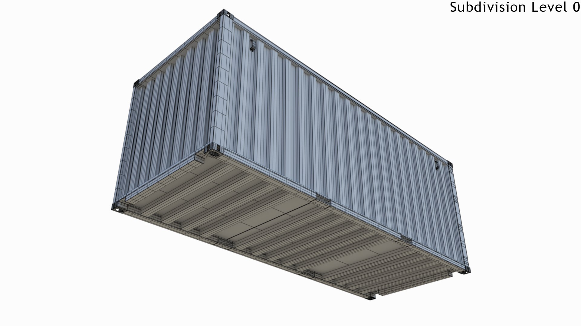 3D Cargo Container 20 ft ISO High and Low Poly PBR LOD https://p.turbosquid.com/ts-thumb/8V/BE6Ccz/6Y/13/jpg/1698680142/1920x1080/fit_q87/e3c838d33d1c5ab525eee923bc87cce50172ba63/13.jpg