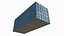 Frachtcontainer 20 Fuß ISO High und Low Poly PBR LOD