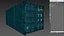 Frachtcontainer 20 Fuß ISO High und Low Poly PBR LOD