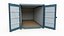 Frachtcontainer 20 Fuß ISO High und Low Poly PBR LOD