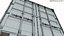 Frachtcontainer 20 Fuß ISO High und Low Poly PBR LOD