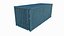 Frachtcontainer 20 Fuß ISO High und Low Poly PBR LOD