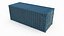 Frachtcontainer 20 Fuß ISO High und Low Poly PBR LOD