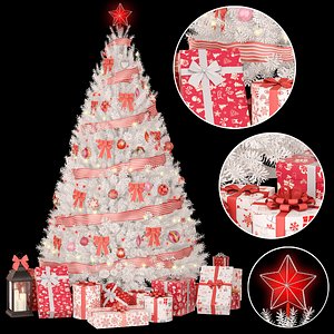 Christmas white tree 3 3D model